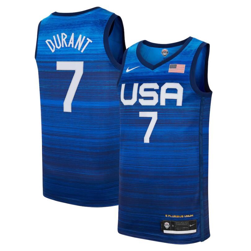 2021 Olympic USA #7 Durant Blue Nike NBA Jerseys